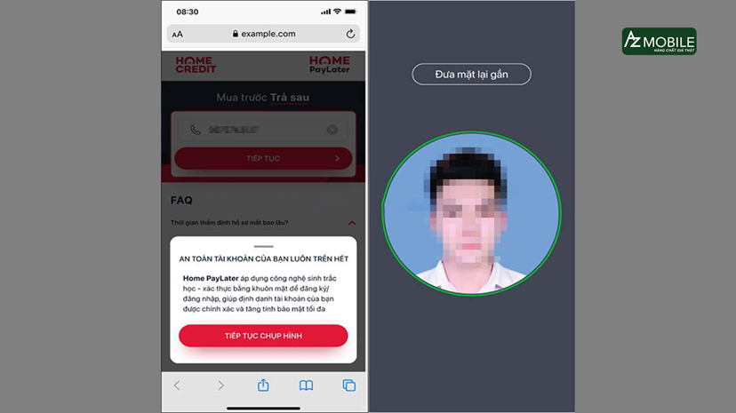 bước 2 đăng kí xét duyệt tài chính trên HomePayLater