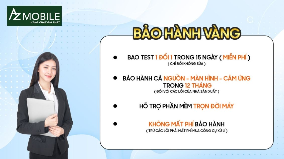 chế độ bảo hành vàng tại azmobile