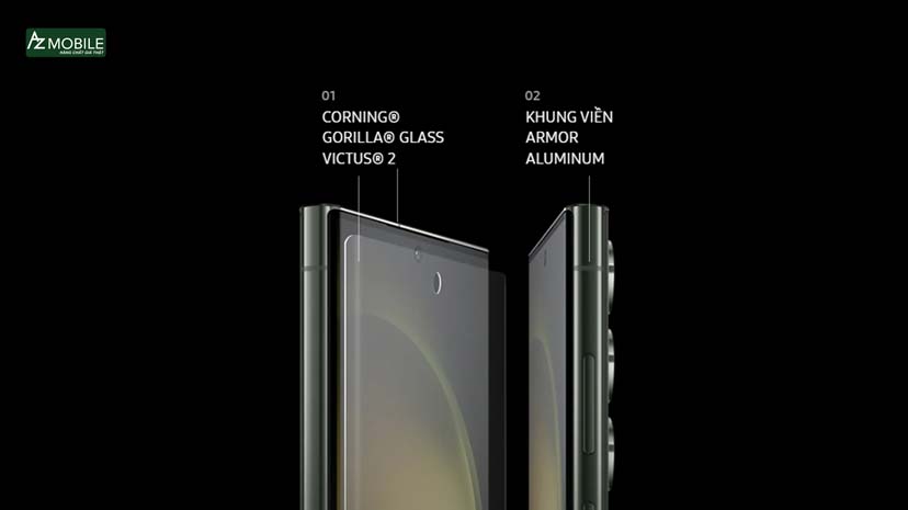 mặt kính cường lực và khung viền trên Galaxy S23 Ultra.jpg