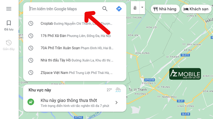 nhập mã IMEI vào ô tìm kiếm của google map để tìm kiếm thiết bị.jpg