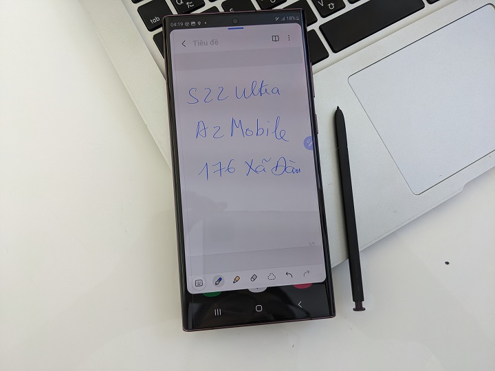 spen  trên samsung s22 ultra mỹ tại azmobile
