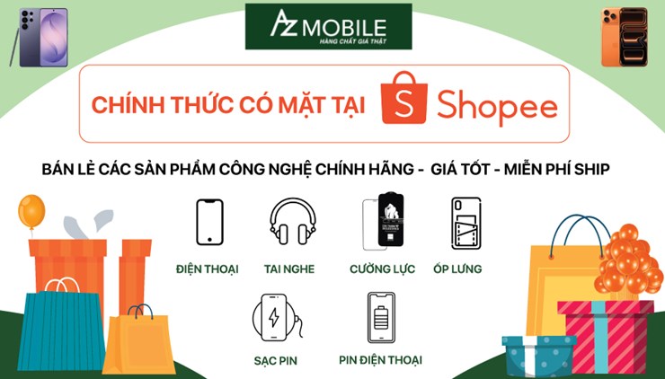 AZ chính thức mở gian hàng trên Shopee – Mua sắm tiện lợi, an toàn