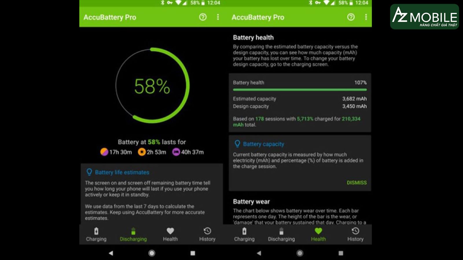 kiểm tra tình trạng pin của máy