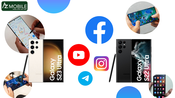 so sánh s22ultra và s23ultra bộ nhớ