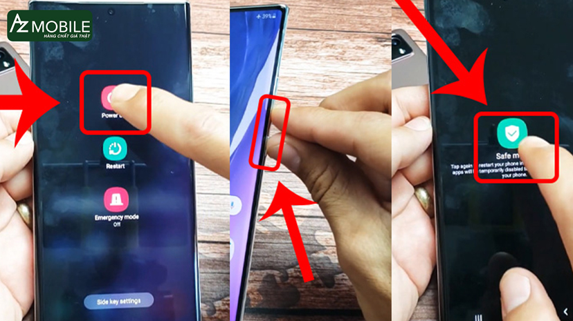 bật chế độ an toàn xử lí sọc màn hình