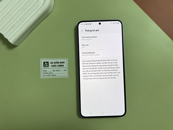 S24 Plus dung lượng pin lớn