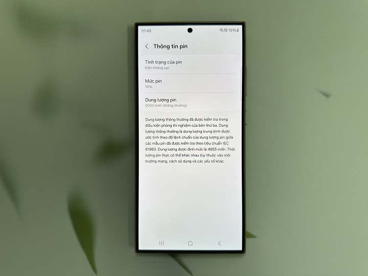dung lượng pin trên s24 ultra tại azmobile